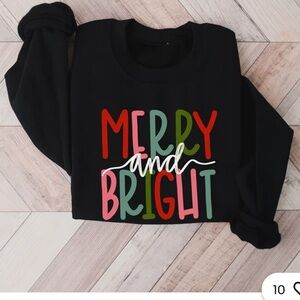 SHEIN Black 'Merry and Bright' Sweater